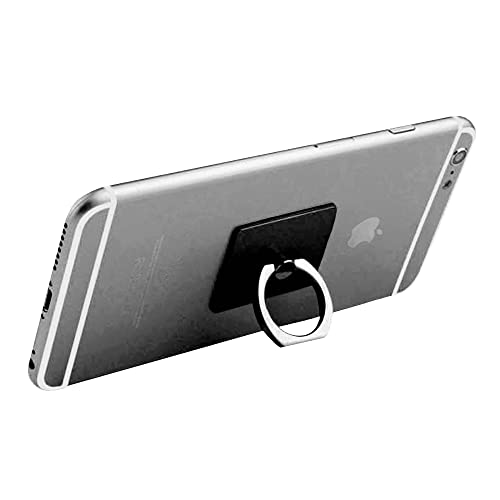Cell Phone Ring Grip Holder, Adhesive Phone Gripper And Finger Kickstand, Compatible With Iphone & Samsung Galaxy - Black Color #TOP1