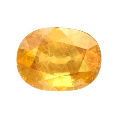 Saphir jaune naturel Pokhraj AMZ14740 contre le manque d'éclat