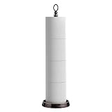ROLABAM Heavy Weighted Toilet Paper Holder (with Reserve Function) Free Standing Toilet Paper Storag