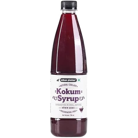 Urban Platter Kokum Syrup | Refreshing Homemade Juice Drink | Maintains Healthy Weight | Improves Digestion with its Antioxidant Properties | 23.67 Fl Oz/700ml Cover