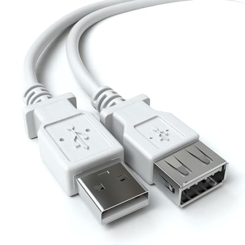 Cable Usb 2 Metros Blanco Marca CABLEPELADO