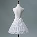 RULTA Girls' 3 Hoops Petticoat A-line Full Slip Flower Crinoline Underskirt. (US, Age, 6 Years, 7 Years, White)