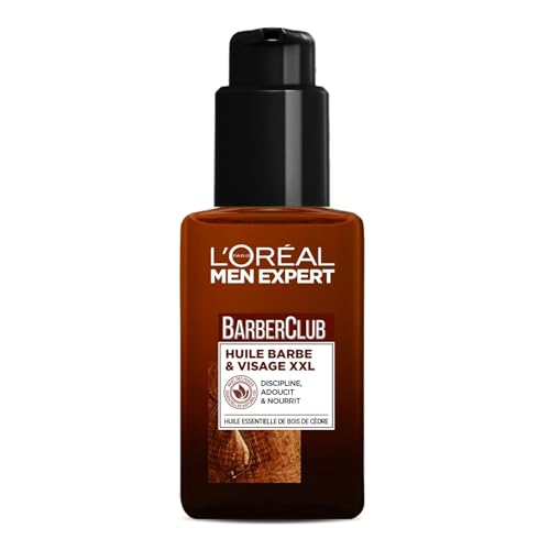 Huile Barbe Longue L'Oréal Men Expert Barber Club soin hydratant barbe drue