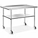 GRIDMANN Stainless Steel Table 48 in. x 24 in., NSF Commercial Kitchen Prep & Work Table w/Backsplash and Wheels