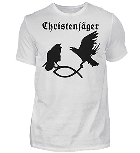 T-shirt Odins Raben noir au motif mythologique Hugin et Munin taille Medium