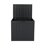 Ondis24 City Cube, Kunststoff Box - Abschließbare Poolbox, Paketbox, Gartenbox Wasserdicht, 110L, Anthrazit, 55x43x53cm Außenmaß, 75Kg Gewichtsbelastbarkeit. Ideal für Wohnungs- & Gartenbesitzer