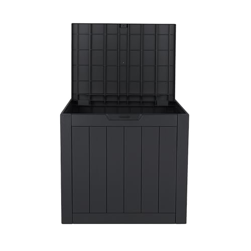 Ondis24 City Cube, Kunststoff Box - Abschließbare Poolbox, Paketbox, Gartenbox Wasserdicht, 110L, Anthrazit, 55x43x53cm Außenmaß, 75Kg Gewichtsbelastbarkeit. Ideal für Wohnungs- & Gartenbesitzer