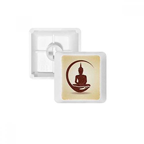 Keycaps Thaïlande Bouddha Lune d'art en PBT blanc de qualité OEM