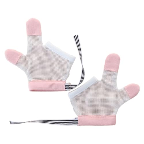 PARA DE SUCCIÓN DE LA VENTA DE LOS DIBROS PARA NIÑOS - 1.96 pulgadas 1 par de correas anti -pulgar, protección de dedos ajustable con ventilación, ayuda blanda | Solución transpirable para las salsas