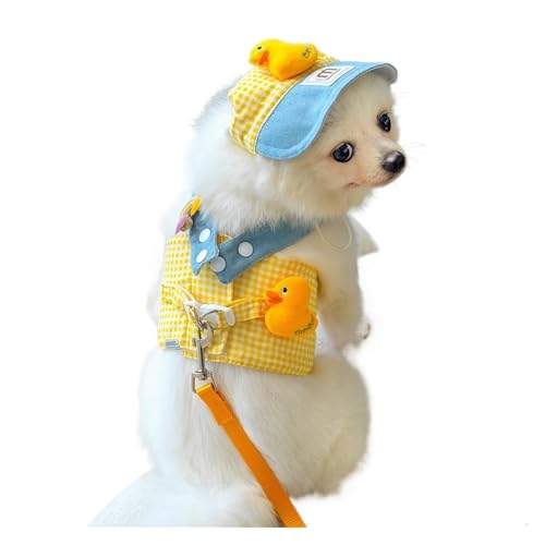 Harnais de poitrine pour chiots vert motif grenouille et canard