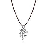 Made by Nami Surfer Hals-Kette mit Anhänger - Wasserresistente Baumwollkette mit Edelstahl Anhänger - Surferkette Herren Damen - Handgemachter Rasta Schmuck (Palme)