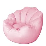 Sofdicht Puff Esterno Bean Bag Chair Set Fodera (Senza Imbottitura) Copertura per Poltrona a Sacco per Divano E Poltrona Gigante in Tessuto per Adulti Bambini,Rosa