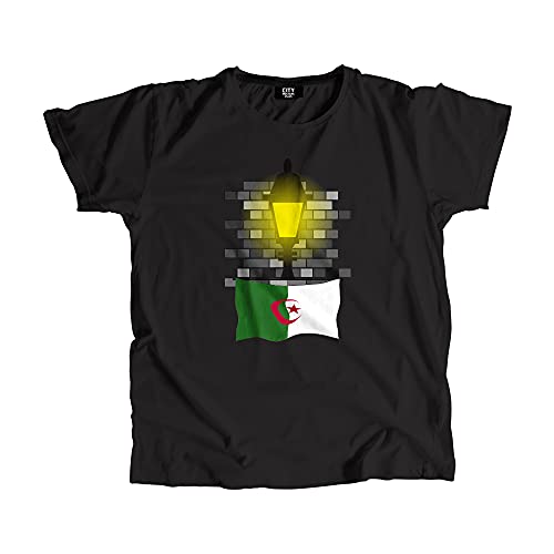 T-shirt Algérie Street Lamp Bricks haut streetwear unisexe en coton graphique