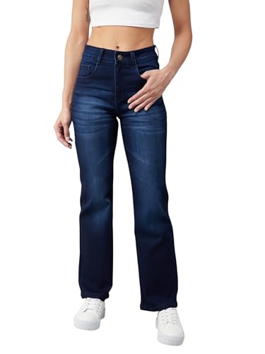 Image of Miss Chase Women's Bootcut High Rise Regular Stretchable Denim Jeans