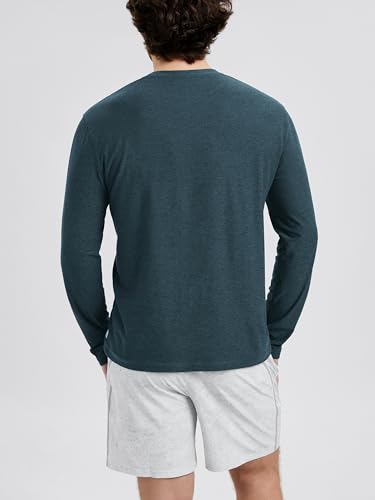 ODODOS Men's Long Sleeve Performance T-Shirt - Stratum Tech Tee, Ultra Soft Moisture Wicking UPF 50+ - The Ascent Series3