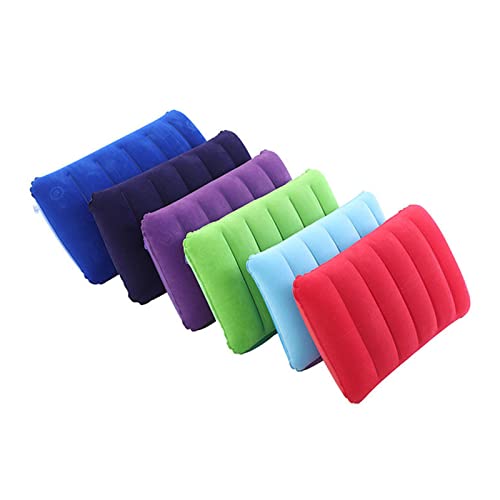 Syhonic 6 Pack Ultralight Inflatable Modern Space Themed Floor Pillow, Soft PVC Fabric, 18.5 x 11.8 inches, Perfect for Camping, Travel, Office