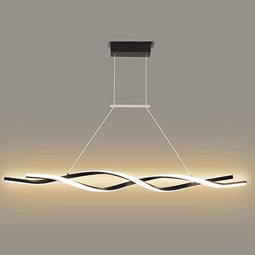 Lustre LED moderne dimmable pour îlot de cuisine et salle à manger avec suspension réglable
