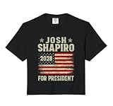 Josh Shapiro 2028 for President Election Campaign US Flag Comfort Colors Crop Top