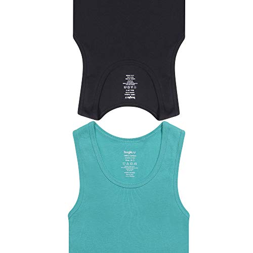 Buyless Fashion Boys Scoop Neck Tagless Undershirts Soft Cotton Tank Top (10 Pack)4