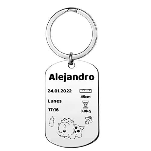 Imagen de Llavero Personalizado Natalicio Recién Nacido con Nombre