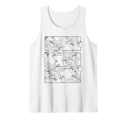 Black Strawberry Fairy Grunge Goblincore Aesthetic Emo Goth Tank Top