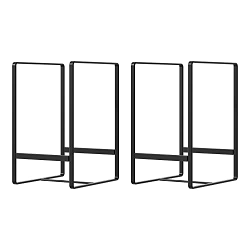 Hikinlichi 2 Pack Plate Organisers Holders Cabinet Dish Drying Racks Metal Upright Plate Dish Organizers Racks Stands for Countertop and Cupboard Black - Image 2
