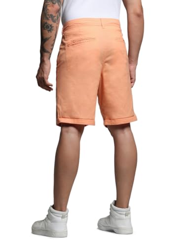 Image of Jack & Jones Men Solid Regular Fit Mid Rise Chino Shorts