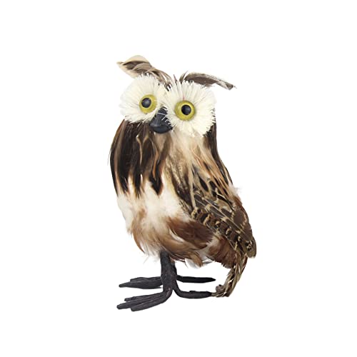 Realistic Artificial Feathered Owl, Simulation Lifelike Foam Owl Fake Owl Bird for Displays Home Decor Halloween Decorations