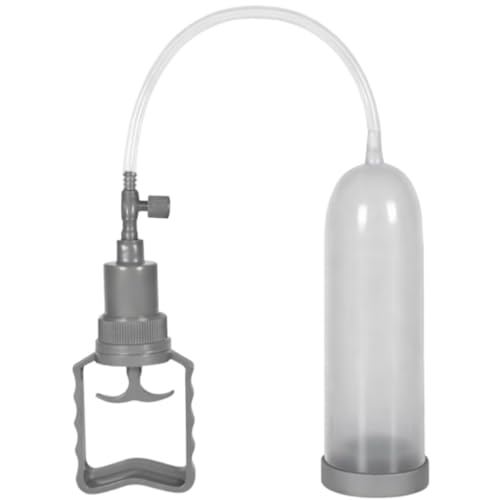 Image of Vacuum Organ Exercise Pump for Men, Grey and Clear, Manual Hand Pump with Cylinder
