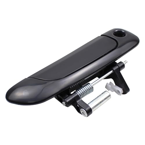 MOTOKU 2 Pair Front Black Exterior Door Handle and Door Lock Cylinders for Honda Civic 2001-2005 Outer Outside Left Driver and Right Passenger Side with Passenger Side Keyhole by MOTOKU - Image 3