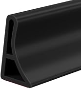 Raycity 59 IN Collapsible Shower Threshold Water Dam Black Shower Water Blocker Walk in Curbless ...