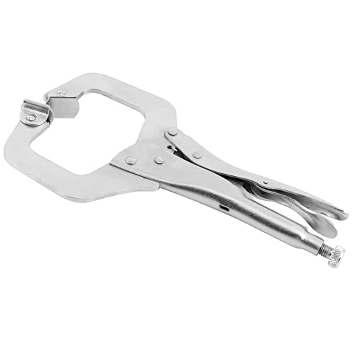 Generic Ningwaan 6 Pack 11 Inch C Clamp Locking Pliers, Heavy-Duty Locking C Clamp, C Pliers With Swivel Pads, Adjustable Nickel Plated Face Clamp For Woodworking thumb #4