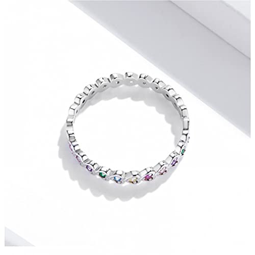 Anillo de corazón apilable y hebillas de oreja LMMSHA para mujer 7