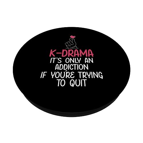 Korean Culture Kdrama K-Pop Watching K-Drama Telenovela PopSockets Swappable PopGrip, Black - Image 2