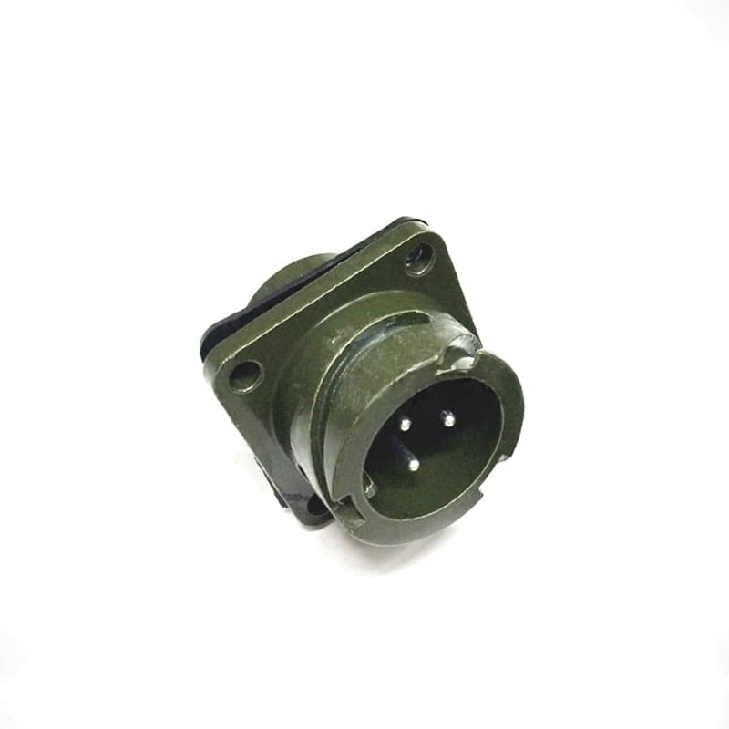 Military Spec Connectors MS3102A14S-7 Circular Connector MIL-DTL-5015 Series Box Mount Receptacle 3 Contacts Solder Pin Bayonet Connector