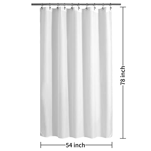 Image of ALYVIA SPRING 54x78 Stall Waterproof Fabric Shower Curtain or Liner White