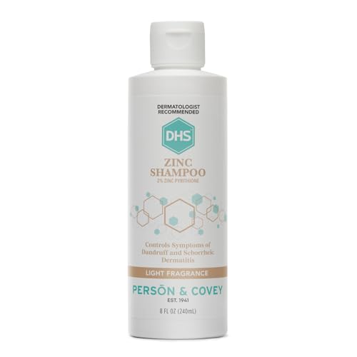 DHS Zinc Shampoo – Dandruff Shampoo – for Flaky and Dry Scalp with 2% Zinc Pyrithione, 8 oz