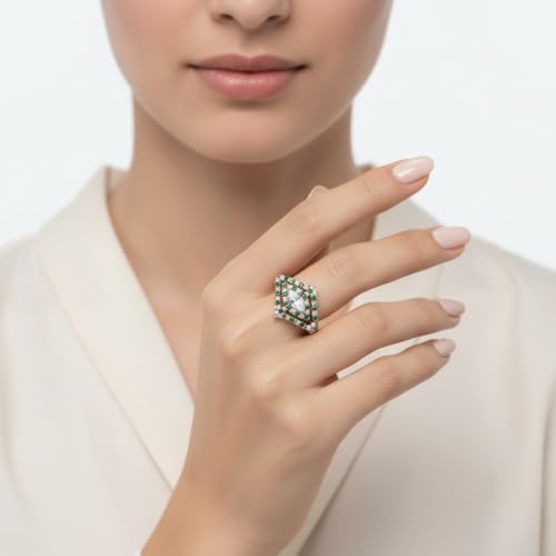 Image of Choose Your Gemstone Royal Empress Ring rose gold plated Marquise Shape Halo Engagement Rings Affordable for your Girlfriend, Wife, Partner Wedding US Size 4 to 12