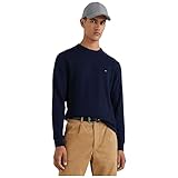 Tommy Hilfiger Herren Pullover Cashmere Crew Neck Strickpullover, Blau (Desert Sky), XL