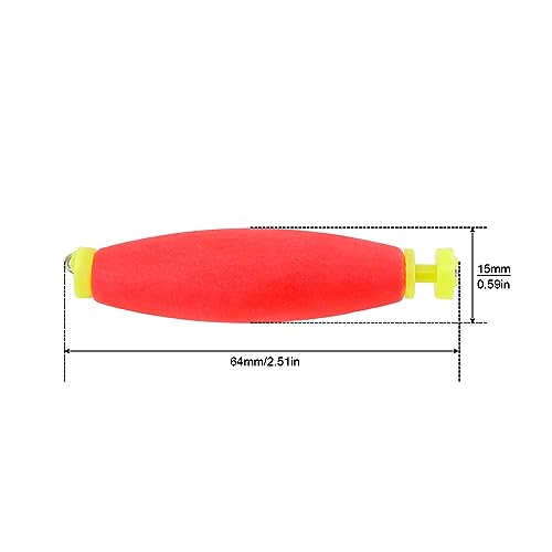 OriGlam 10pcs Fishing Bobbers Floats Foam Snap on Float, Fishing Foam Spring Float Bobber - Image 3