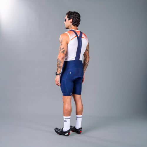 Bretelle Cycling Woom Masculino I (BR, Alfa, M, Slim, Regular, Padrão, Azul Marinho)