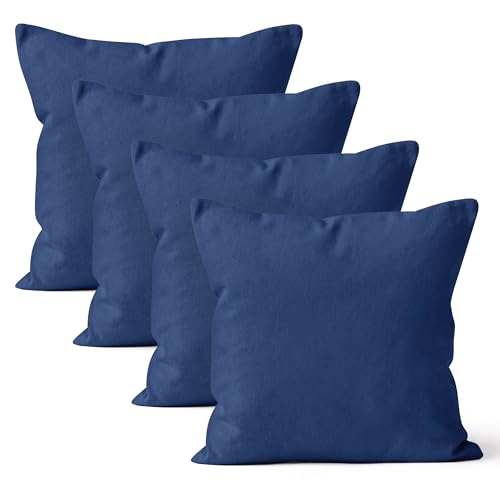 Encasa XO Throw Pillow Covers, Cotton, No Inserts 24"x24"