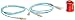 Fluke Networks NFK2-SMPLX-LC Simplex Multimode Test Reference Cords for LC Adapter, 50 µm, 1 m Cable Length (Set of 2), (SC/LC, LC/LC)