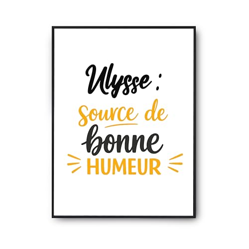 Poster Ulysse source de bonne humeur pour une décoration de salon positive