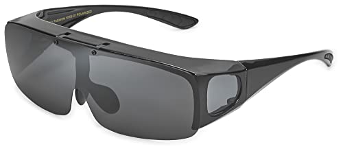 Polarized Sunglasses Fit Over Prescription Glasses for Men Women Flip Up Shield Wrap Around Driving Shades2