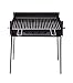 FERRETERIA LEPANTO Barbacoa de Carbón Rectangular portátil 60x40 cnt de Chapa Ideal para Carbón y leña, Barbacoa con Patas Desmontables y parilla, para Asar Carne, Pescado en el Exterior