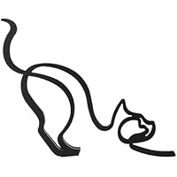 ULTECHNOVO Figura de Gato de Metal Minimalista, Escultura