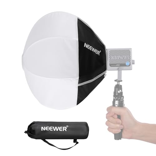 Neewer Softbox Parabolico Da 55 Cm Pieghevole Con Diffusori, Griglia A Nido D'ape E Borsa – Attacco Bowens, Per Luci LED E Flash