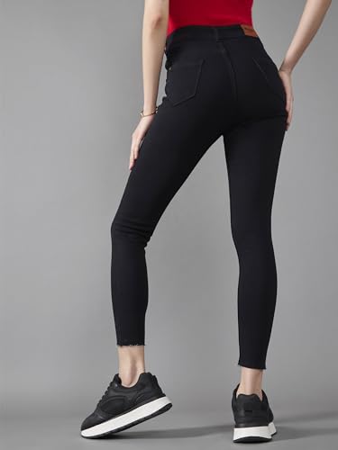 Image of Dolce Crudo Women's Skinny Fit High Rise Cropped Length Stretchable Denim Jeans