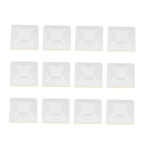 Support collier serrage blanc Mikinona avec base pour gestion câbles et zip tie